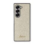 Guess PC/TPU Glitter Flakes Metal Logo Gold Samsung Galaxy Z Fold 6 Tok