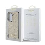 Guess PC/TPU Glitter Flakes Metal Logo Gold Samsung Galaxy Z Fold 6 Tok