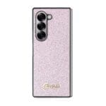Guess PC/TPU Glitter Flakes Metal Logo Pink Samsung Galaxy Z Fold 6 Tok
