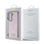 Guess PC/TPU Glitter Flakes Metal Logo Pink Samsung Galaxy Z Fold 6 Tok