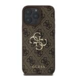 Guess PU 4G Metal Logo Brown iPhone 16 Pro Max Tok