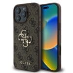 Guess PU 4G Metal Logo Brown iPhone 16 Pro Max Tok