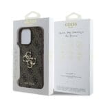 Guess PU 4G Metal Logo Brown iPhone 16 Pro Max Tok
