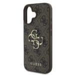 Guess PU 4G Metal Logo Brown iPhone 16 Tok