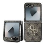 Guess PU 4G Metal Logo Grey Samsung Galaxy Z Flip 6 Tok