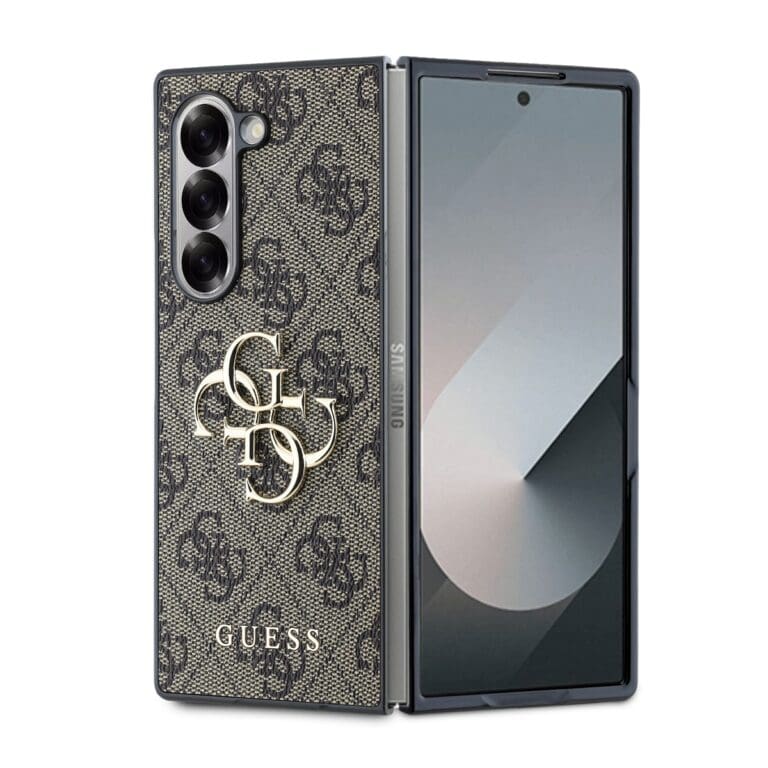 Guess PU 4G Metal Logo Brown Samsung Galaxy Z Fold 6 Tok