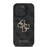 Guess PU 4G Metal Logo Grey iPhone 16 Pro Tok
