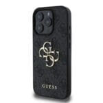 Guess PU 4G Metal Logo Grey iPhone 16 Pro Tok