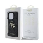 Guess PU 4G Metal Logo Grey iPhone 16 Pro Tok
