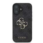 Guess PU 4G Metal Logo Grey iPhone 16 Tok