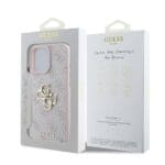 Guess PU 4G Metal Logo Pink iPhone 16 Pro Max Tok