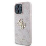Guess PU 4G Metal Logo Pink iPhone 16 Pro Tok