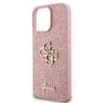 Guess PU Fixed Glitter 4G Metal Logo Pink iPhone 16 Pro Tok