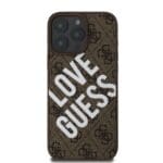 Guess PU Leather 4G Big Love Logo MagSafe Brown iPhone 16 Pro Max Tok