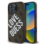 Guess PU Leather 4G Big Love Logo MagSafe Brown iPhone 16 Pro Max Tok