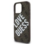 Guess PU Leather 4G Big Love Logo MagSafe Brown iPhone 16 Pro Max Tok