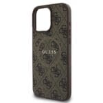 Guess PU Leather 4G Colored Ring MagSafe Brown iPhone 16 Pro Tok