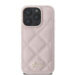 Guess PU Leather Quilted Pink iPhone 16 Pro Tok