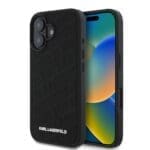 Karl Lagerfeld PU Quilted Pattern Black iPhone 16 Tok
