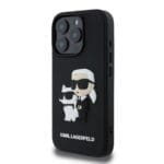 Karl Lagerfeld PU Saffiano Karl and Choupette Black iPhone 16 Pro Max Tok