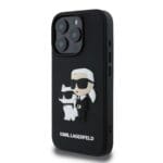 Karl Lagerfeld PU Saffiano Karl and Choupette Black iPhone 16 Pro Tok