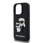 Karl Lagerfeld PU Saffiano Karl and Choupette Black iPhone 16 Pro Tok