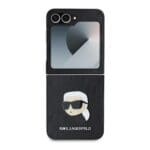 Karl Lagerfeld PU Saffiano Monogram Karl Head Black Samsung Galaxy Z Flip 6 Tok
