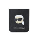 Karl Lagerfeld PU Saffiano Monogram Karl Head Black Samsung Galaxy Z Flip 6 Tok