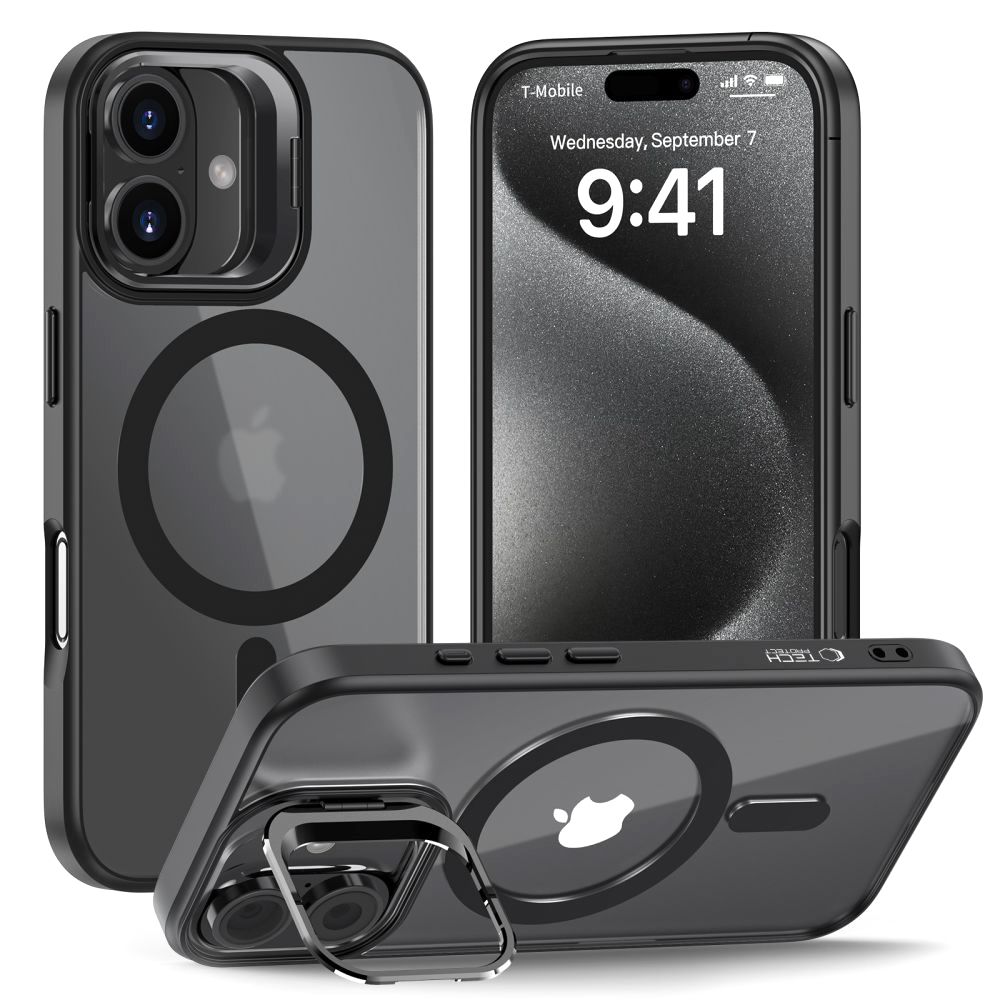 Tech-Protect Magstand MagSafe Matte Black iPhone 16 Tok