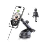 Tech-Protect Mm15W-V6 Magnetic MagSafe Dashboard & Vent Car Mount Wireless Charger 15W Black