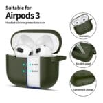 Tech-Protect Silicone Hook Olive Green AirPods 3 Tok