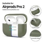 Tech-Protect Silicone Olive Green AirPods Pro 1/2 Tok