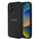 Guess PU Grained Classic Logo MagSafe Black iPhone 16 Tok