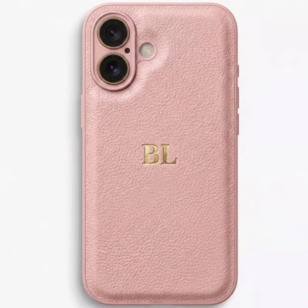 BHcase Camera Leather Monogram Baby Blue iPhone 16 Tok