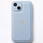 BHcase Camera Leather Monogram Baby Blue iPhone 15 Tok