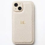 BHcase Camera Leather Monogram Baby Blue iPhone 15 Tok