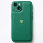 BHcase Camera Leather Monogram Baby Blue iPhone 15 Tok