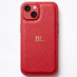 BHcase Camera Leather Monogram Baby Blue iPhone 15 Tok