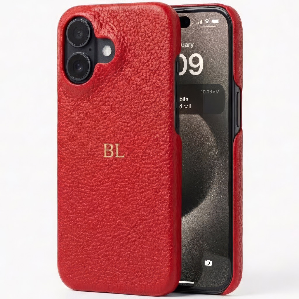 BHcase Leather Monogram Black iPhone 16 Tok