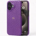 BHcase Leather Monogram Black iPhone 16 Tok