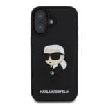 Karl Lagerfeld 3D Rubber Ikonik Black iPhone 16 Tok