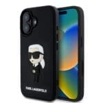 Karl Lagerfeld 3D Rubber Ikonik Black iPhone 16 Tok