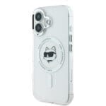 Karl Lagerfeld IML Choupette Head Metal Frame MagSafe Transparent iPhone 16 Tok