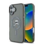 Karl Lagerfeld IML K&CH Heads Metal Frame MagSafe Black iPhone 16 Tok
