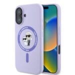 Karl Lagerfeld Liquid Silicone Karl and Choupette MagSafe Purple iPhone 16 Tok