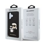 Karl Lagerfeld PU Saffiano Karl and Choupette Black iPhone 16 Tok