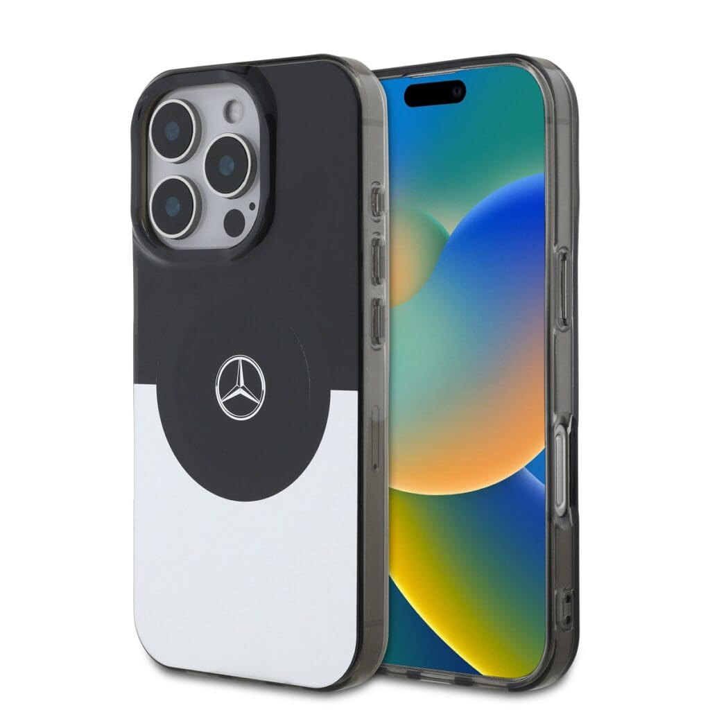 Mercedes PC/TPU Double Layer MagSafe Black/Silver iPhone 16 Pro Max Tok