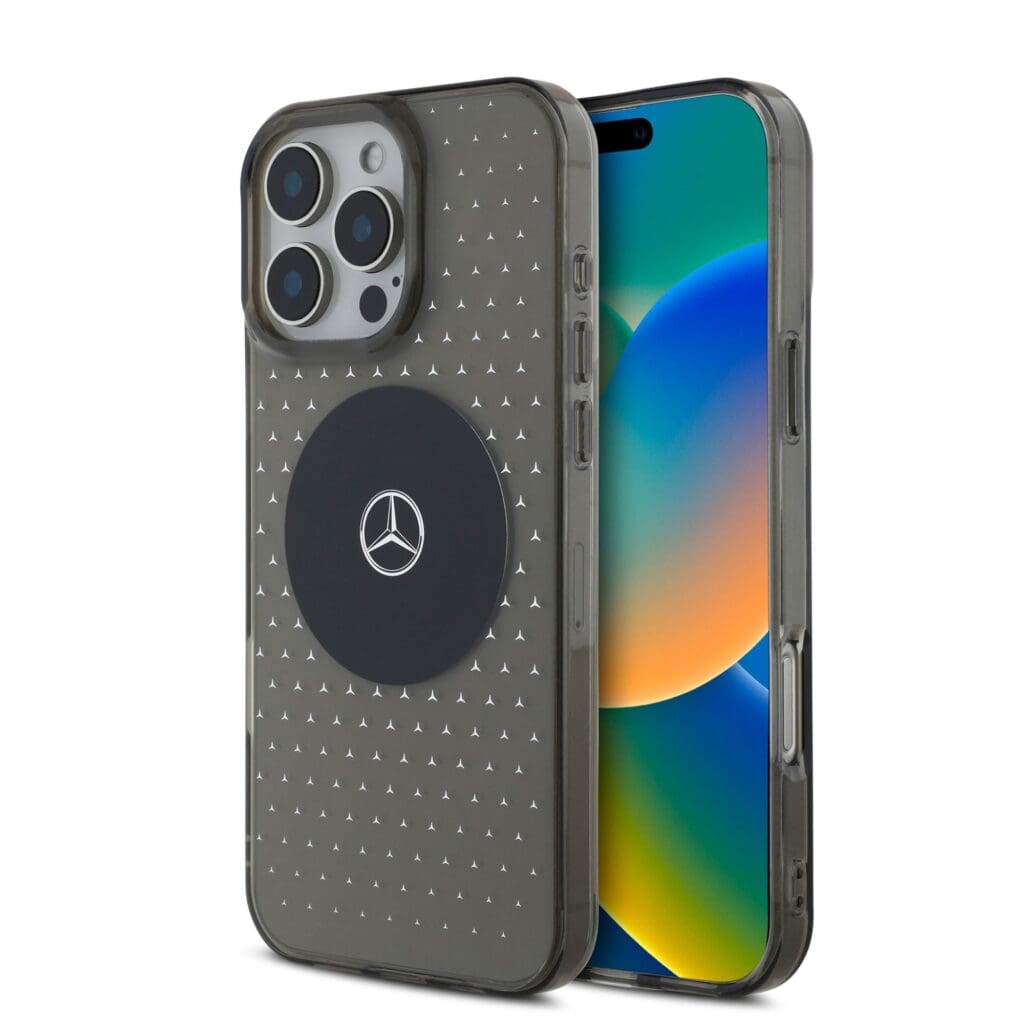 Mercedes PC/TPU Star Pattern MagSafe Black iPhone 16 Pro Max Tok