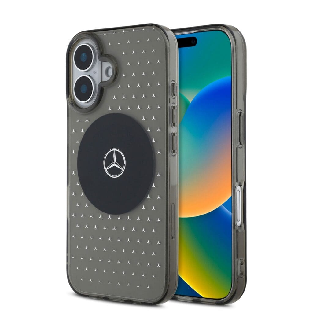 Mercedes PC/TPU Star Pattern MagSafe Black iPhone 16 Tok