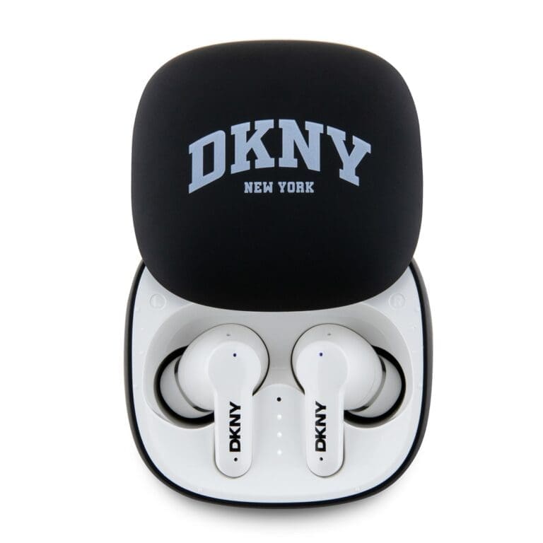 DKNY 3D Rubber Matte Finish TWS Wireless Headphones Black